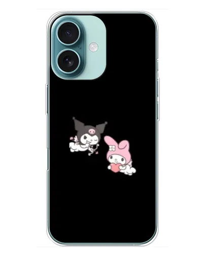 Чохол для iPhone 16 Plus з картинкою «My Melody та Kuromi»