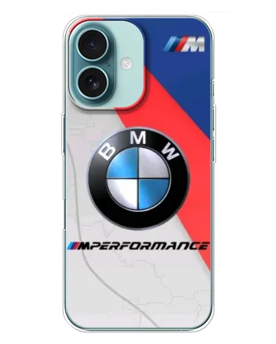 Чехол для iPhone 16 Plus с картинкой «BMW Performance стиль» Чехол для iPhone 16 Plus с картинкой «BMW Performance стиль»