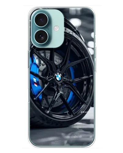 Чехол для iPhone 16 Plus с картинкой «Колесо BMW вблизи» Чехол для iPhone 16 Plus с картинкой «Колесо BMW вблизи»
