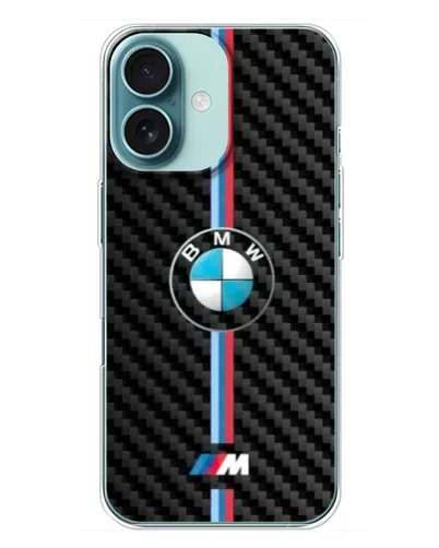 Чехол для iPhone 16 Plus с картинкой «Эмблема BMW и карбон» Чехол для iPhone 16 Plus с картинкой «Эмблема BMW и карбон»