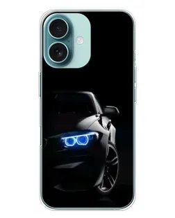 Чохол для iPhone 16 Plus з картинкою «BMW — нічний погляд»
