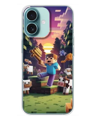 Чохол для iPhone 16 Plus з картинкою «Стів на фермі»
