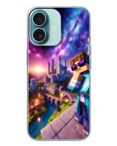 Чохол для iPhone 16 Plus з картинкою «Стів та космос»