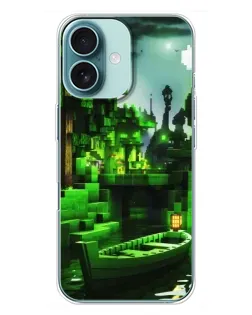 Чохол для iPhone 16 Plus з картинкою «Minecraft лісовий пейзаж» Чохол для iPhone 16 Plus з картинкою «Minecraft лісовий пейзаж»