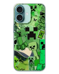 Чохол для iPhone 16 Plus з картинкою «Кріпери Minecraft» Чохол для iPhone 16 Plus з картинкою «Кріпери Minecraft»