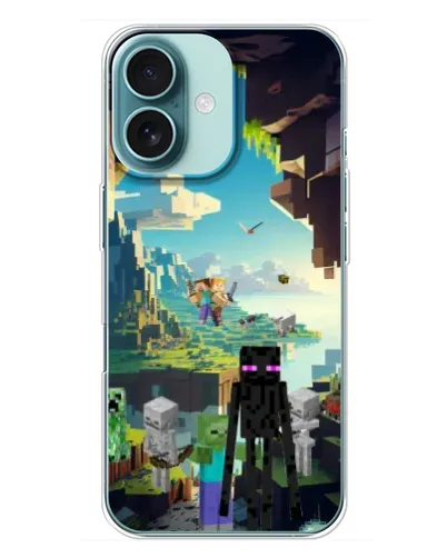 Чохол для iPhone 16 Plus з картинкою «Ендермен у лісі»