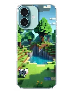 Чохол для iPhone 16 Plus з картинкою «Minecraft літній день» Чохол для iPhone 16 Plus з картинкою «Minecraft літній день»