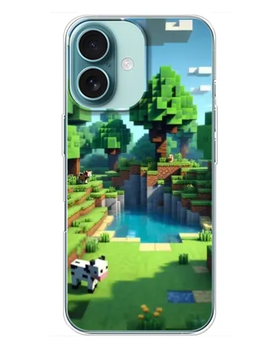 Чохол для iPhone 16 Plus з картинкою «Minecraft літній день»