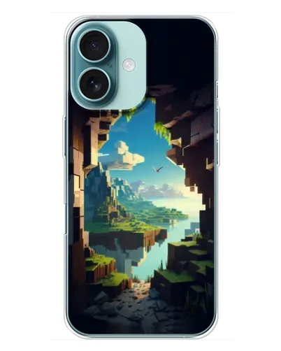 Чохол для iPhone 16 Plus з картинкою «Вид з печери»