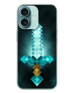 Чохол для iPhone 16 Plus з картинкою «Алмазний меч неон» Чохол для iPhone 16 Plus з картинкою «Алмазний меч неон»