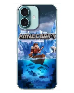 Чохол для iPhone 16 Plus з картинкою «Minecraft льодянийсвіт» Чохол для iPhone 16 Plus з картинкою «Minecraft льодянийсвіт»