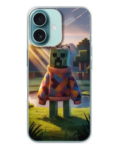 Чохол для iPhone 16 Plus з картинкою «Кріпер у светрі»
