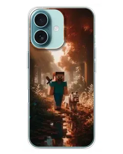 Чохол для iPhone 16 Plus з картинкою «Стів у лісі» Чохол для iPhone 16 Plus з картинкою «Стів у лісі»