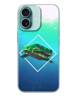 Чохол для iPhone 16 Plus з картинкою «Черепаха Minecraft» Чохол для iPhone 16 Plus з картинкою «Черепаха Minecraft»