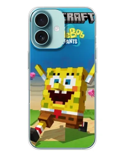Чохол для iPhone 16 Plus з картинкою «Губка Боб Minecraft» Чохол для iPhone 16 Plus з картинкою «Губка Боб Minecraft»
