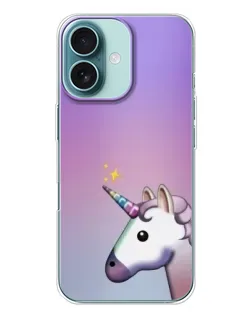 Чехол для iPhone 16 Plus с картинкой «Единорог градиент» Чехол для iPhone 16 Plus с картинкой «Единорог градиент»