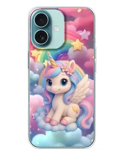 Чехол для iPhone 16 Plus с картинкой «Маленький единорог»