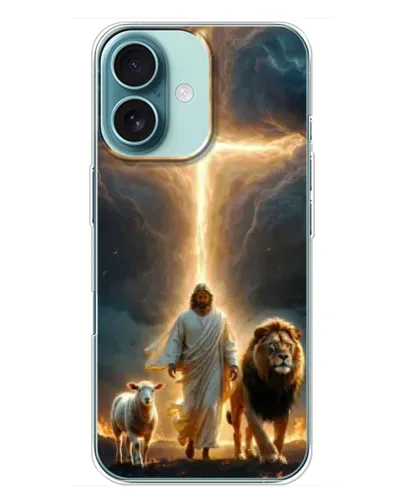 Чохол для iPhone 16 Plus з картинкою «Лев Юди та Світло»