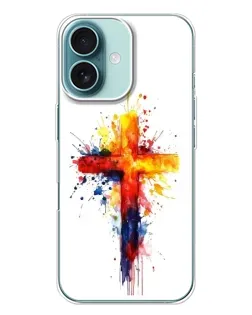 Чохол для iPhone 16 Plus з картинкою «Акварельний хрест»