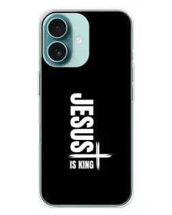 Чохол для iPhone 16 Plus з картинкою «Вертикаль віри Jesus»