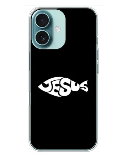 Чехол для iPhone 16 Plus с картинкой «Рыба Jesus» Чехол для iPhone 16 Plus с картинкой «Рыба Jesus»
