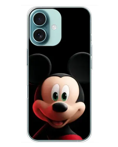 Чехол для iPhone 16 Plus с картинкой «Улыбающийся Микки Маус»