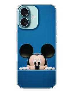 Чехол для iPhone 16 Plus с картинкой «Микки выглядывает» Чехол для iPhone 16 Plus с картинкой «Микки выглядывает»
