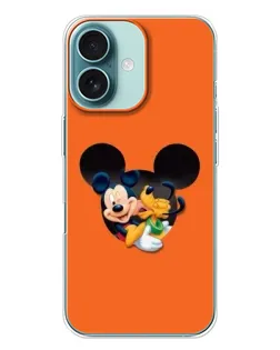 Чехол для iPhone 16 Plus с картинкой «Сердце Микки Минни»