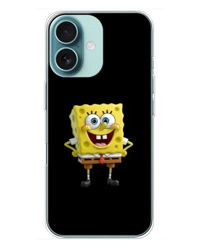 Чехол для iPhone 16 Plus с картинкой «Классический Губка Боб»