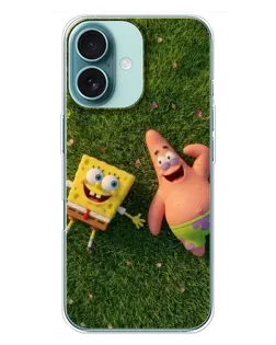 Чехол для iPhone 16 Plus с картинкой «Друзья на лужайке»