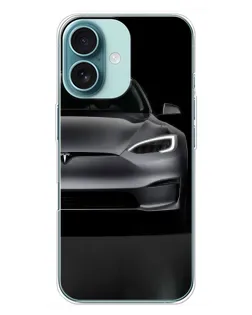 Чехол для iPhone 16 Plus с картинкой «Tesla Model S Look» Чехол для iPhone 16 Plus с картинкой «Tesla Model S Look»