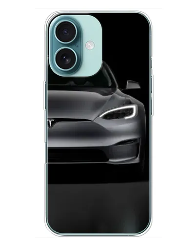 Чохол для iPhone 16 Plus з картинкою «Tesla Model S Look»