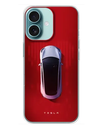 Чохол для iPhone 16 Plus з картинкою «Tesla Top View»