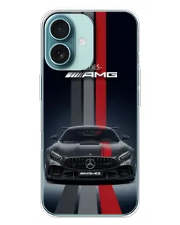 Чехол для iPhone 16 Plus с картинкой «Mercedes — белый карбон» Чехол для iPhone 16 Plus с картинкой «Mercedes — белый карбон»