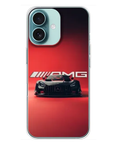 Чехол для iPhone 16 Plus с картинкой «Mercedes AMG — красная линия» Чехол для iPhone 16 Plus с картинкой «Mercedes AMG — красная линия»