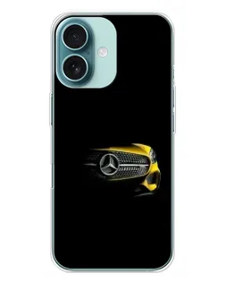 Чехол для iPhone 16 Plus с картинкой «Mercedes — ретро стиль»