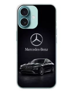 Чехол для iPhone 16 Plus с картинкой «Mercedes — решетка радиатора»