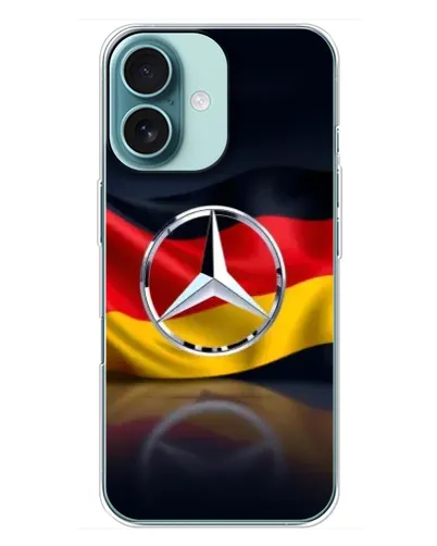 Чехол для iPhone 16 Plus с картинкой «Mercedes — флаг Германии» Чехол для iPhone 16 Plus с картинкой «Mercedes — флаг Германии»