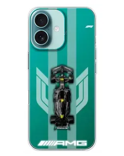 Чехол для iPhone 16 Plus с картинкой «Mercedes AMG Petronas»