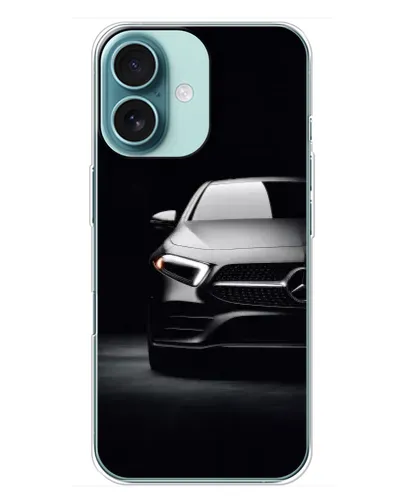 Чехол для iPhone 16 Plus с картинкой «Свет фар Mercedes» Чехол для iPhone 16 Plus с картинкой «Свет фар Mercedes»