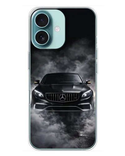 Чехол для iPhone 16 Plus с картинкой «Mercedes в дыму» Чехол для iPhone 16 Plus с картинкой «Mercedes в дыму»
