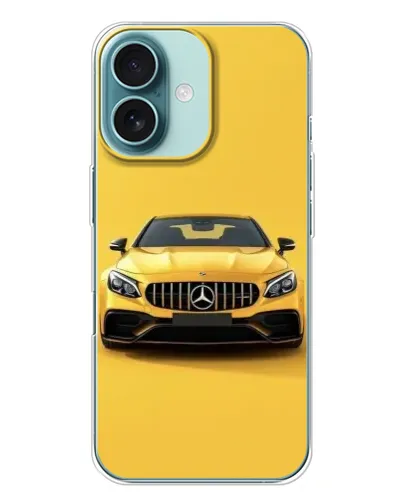 Чехол для iPhone 16 Plus с картинкой «Желтый Mercedes GT» Чехол для iPhone 16 Plus с картинкой «Желтый Mercedes GT»