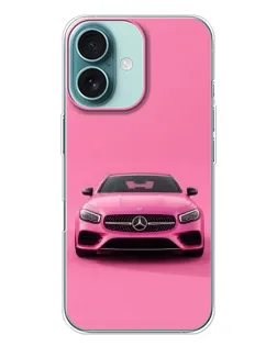 Чехол для iPhone 16 Plus с картинкой «Розовый Mercedes AMG» Чехол для iPhone 16 Plus с картинкой «Розовый Mercedes AMG»