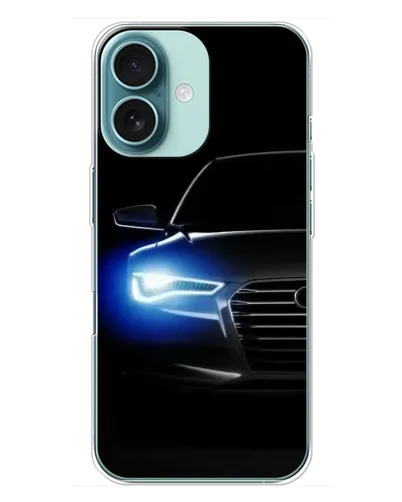 Чехол для iPhone 16 Plus с картинкой «Неоновый взгляд Audi» Чехол для iPhone 16 Plus с картинкой «Неоновый взгляд Audi»