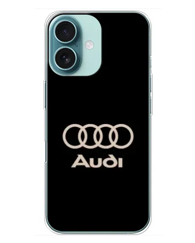 Чехол для iPhone 16 Plus с картинкой «Audi — золотой логотип» Чехол для iPhone 16 Plus с картинкой «Audi — золотой логотип»
