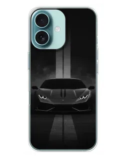 Чохол для iPhone 16 Plus з картинкою «Lamborghini симетрія доріг»