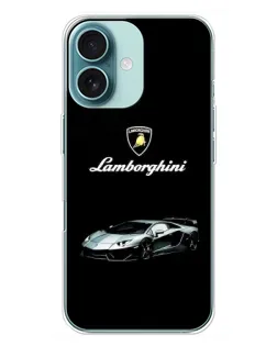 Чохол для iPhone 16 Plus з картинкою «Логотип Lamborghini класика»