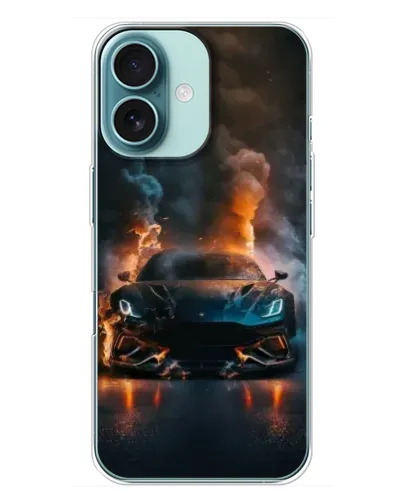Чохол для iPhone 16 Plus з картинкою «Lamborghini димна естетика»