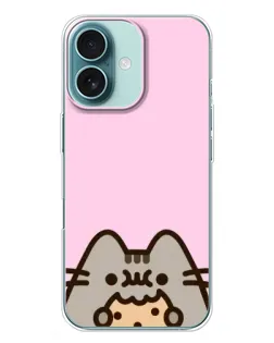 Чехол для iPhone 16 Plus с картинкой «Pusheen и печенье» Чехол для iPhone 16 Plus с картинкой «Pusheen и печенье»