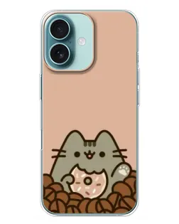 Чехол для iPhone 16 Plus с картинкой «Кофейный Пушин» Чехол для iPhone 16 Plus с картинкой «Кофейный Пушин»